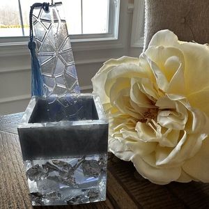 Hand Crafted * Bookmark Holder - Desk Organizer Or Decor